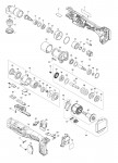 Makita DFL404F Cordless Angle Screwdriver Spare Parts