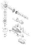 Makita GA4100 100Mm Cordless Angle Grinder Spare Parts