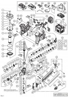Hikoki Nr1890DcA Cordless Nailer Nr1890Dc Spare Parts