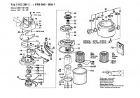 Bosch 0 603 284 038 PAS 850 All Purpose Vacuum Cleane 100 V / 006 - JP Spare Parts