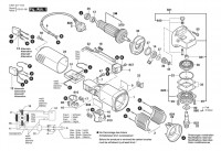Bosch 0 601 377 7A8 GWS 850 C Angle Grinder 230 V / 003 - EEU Spare Parts