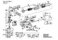 Bosch 0 601 338 037 ANGLE GRINDER Angle Grinder 240 V / 027 - AU Spare Parts