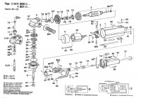 Bosch 0 601 301 039 USW(J)77..S 3 Angle Grinder 115 V / 061 - US Spare Parts