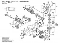 Bosch 0 601 352 122 GWS 19-230 Angle Grinder 230 V / 004 - CH Spare Parts