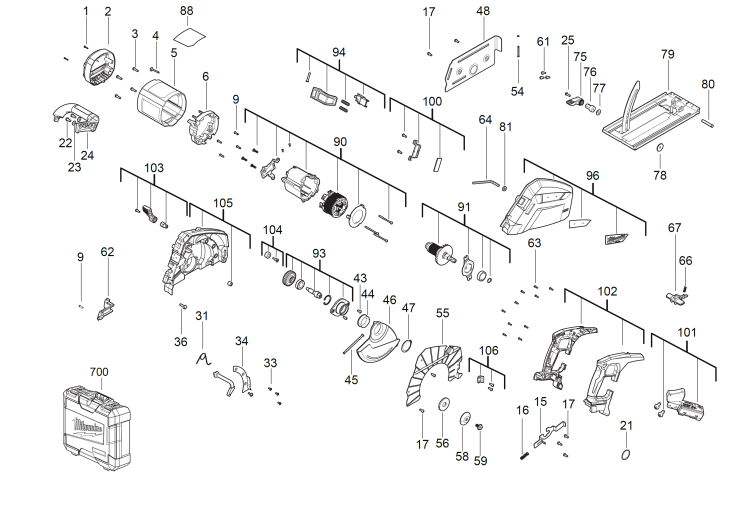 Milwaukee m18 2024 circular saw repair