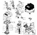 Makita 443 Dust Extraction Unit Spare Parts