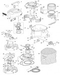 Makita 447L Dust Extractor Spare Parts