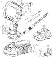 DEWALT DCT410N-XJ 10.8V XR INSPECTION CAMARA SPARE PARTS TYPE 1