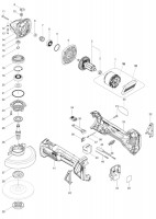 Makita DGA504 125mm Brushless Cordless 18v Angle Grinder Spare Parts