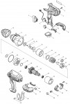 Makita DTW450 Cordless Impact Wrench Spare Parts