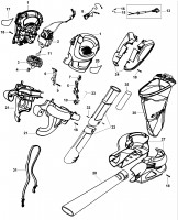 Black & Decker GW2600 Garden Blower Vac Spare Parts TYPE 1