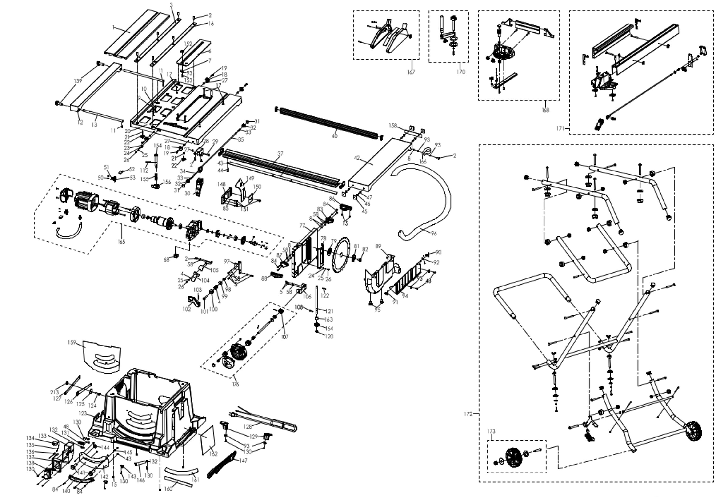 Evolution Rage5-s 110v Table Saw Spare Parts SPARE_057-0002.01 from ...