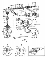 ELU WS24230A ANGLE GRINDER (TYPE 1) Spare Parts