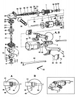 ELU WS24180A ANGLE GRINDER (TYPE 1) Spare Parts