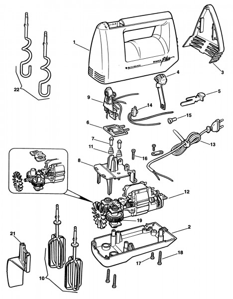 BLACK DECKER M175 B MIXER TYPE 1 Spare Parts