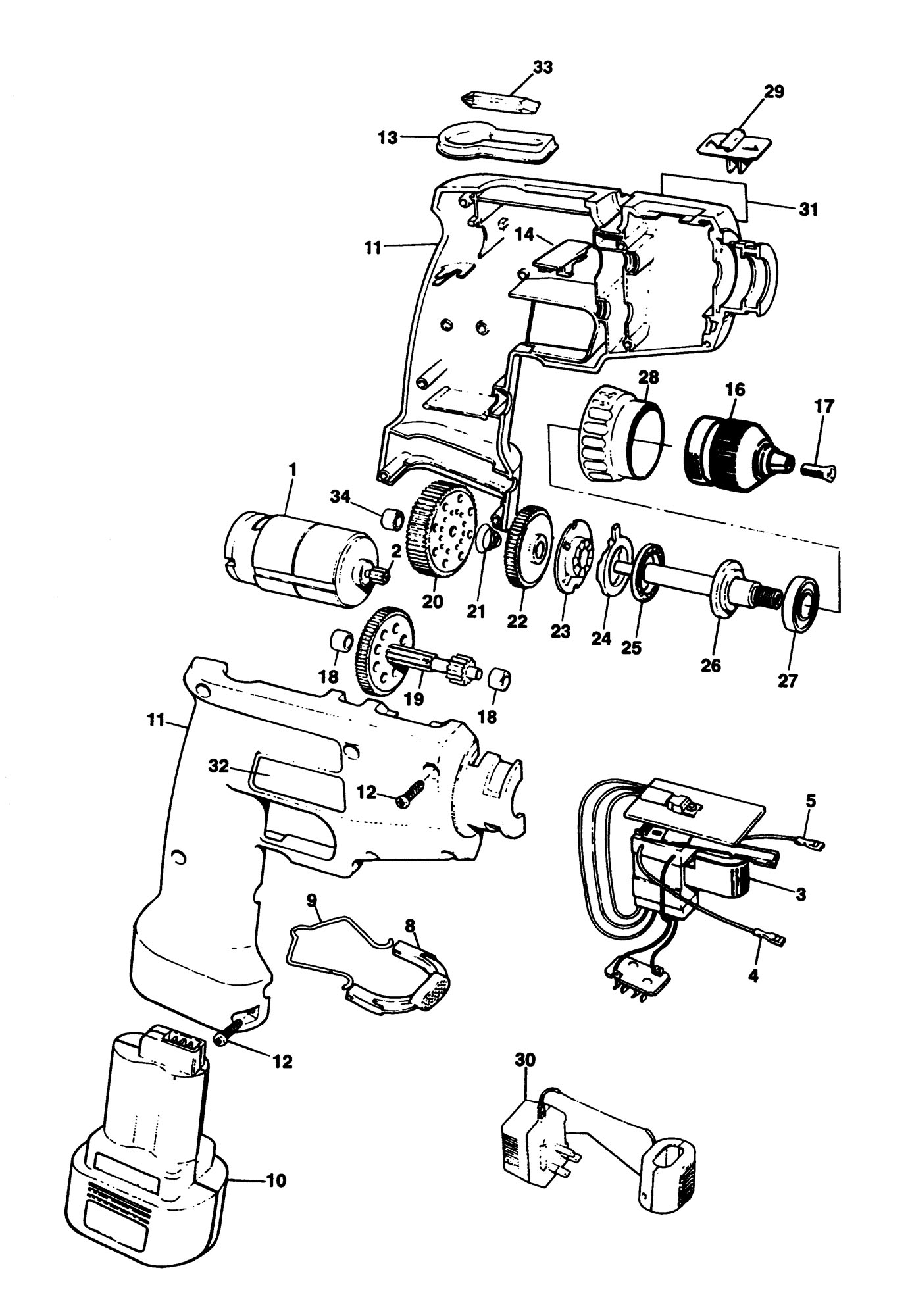 Black & Decker Spec275 Cordless Drill (type 1) Spare Parts SPARE ...