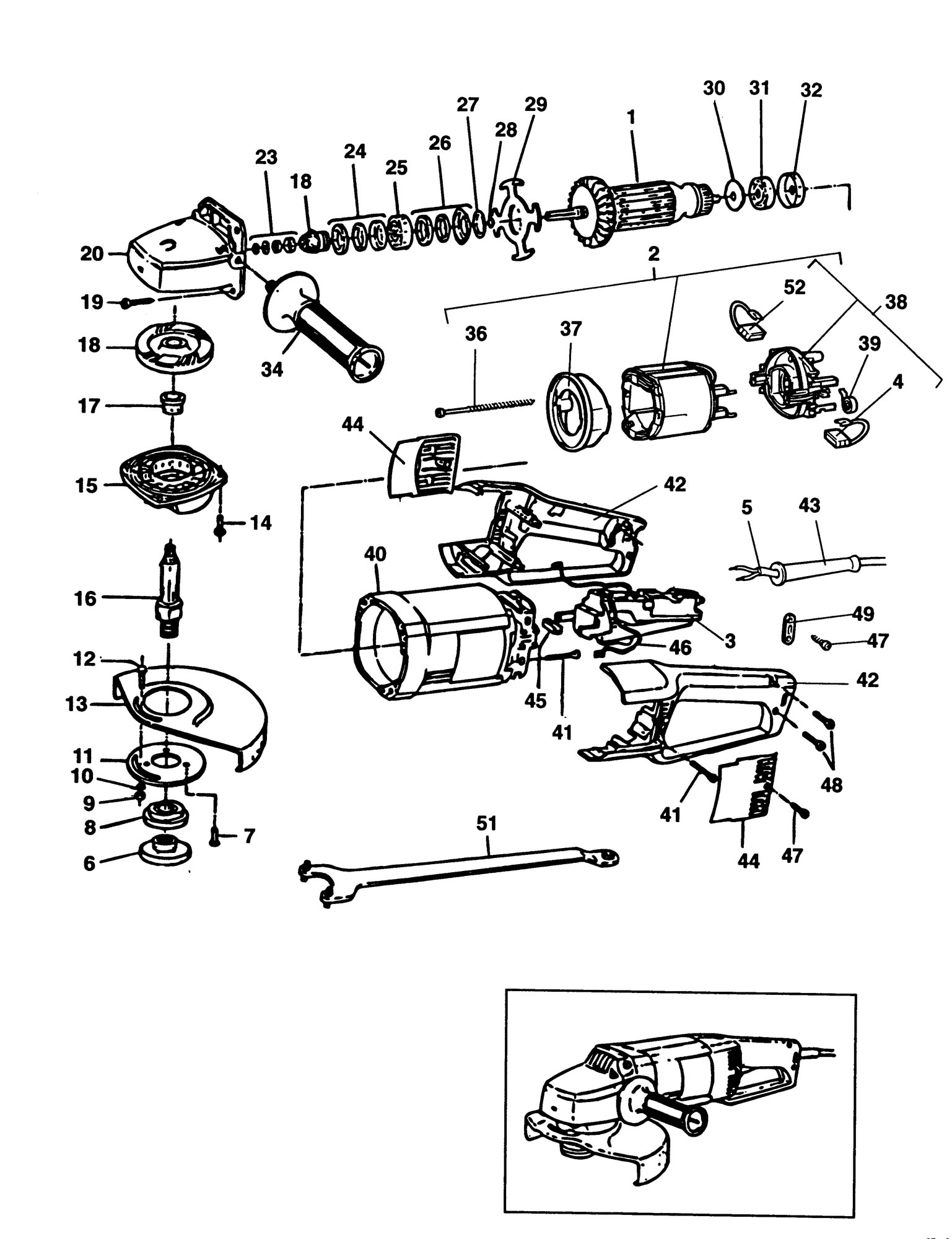 Image of Black & Decker KG2023 angle grinder