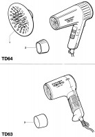 BLACK & DECKER TD63 HAIRDRYER (TYPE 1) Spare Parts