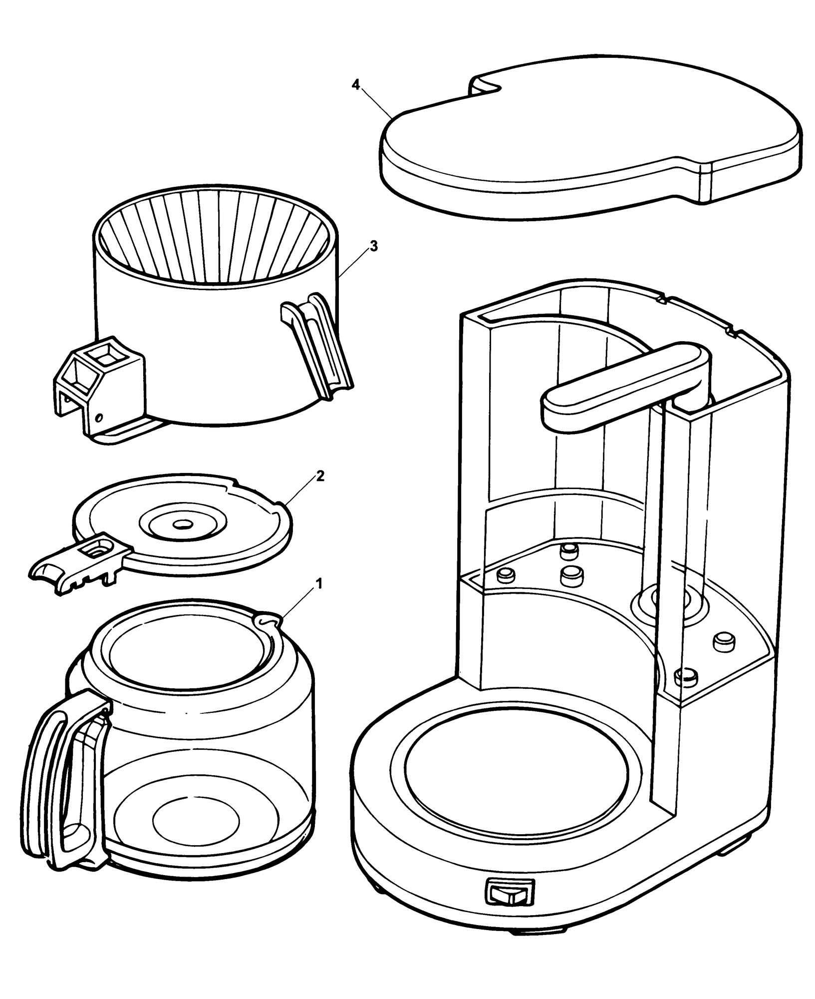 BLACK DECKER DCM210 COFFEEMAKER TYPE 1 Spare Parts