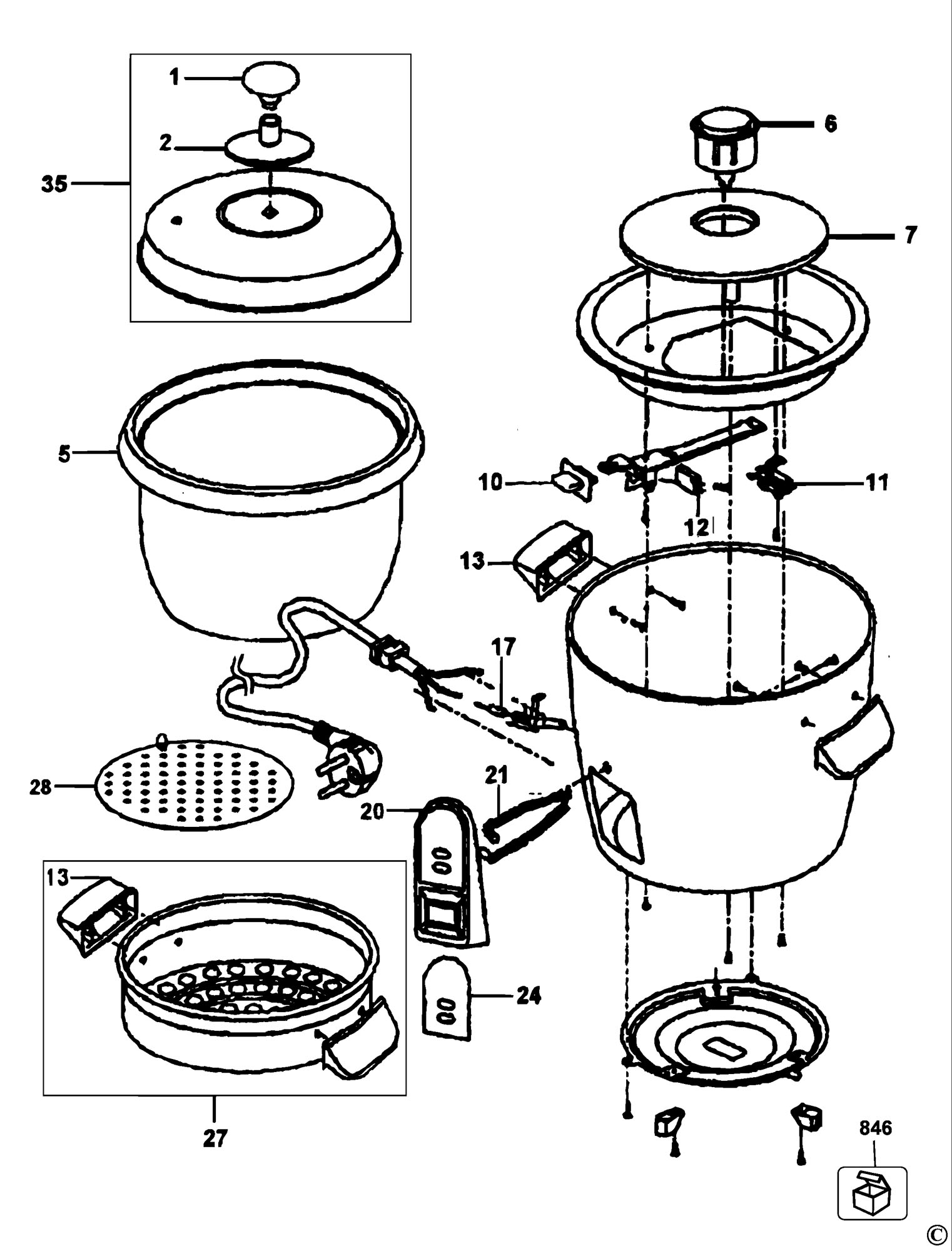 BLACK DECKER RC35 RICE COOKER TYPE 2 Spare Parts