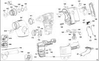 DEWALT DC222K ROTARY HAMMER (TYPE 1) Spare Parts