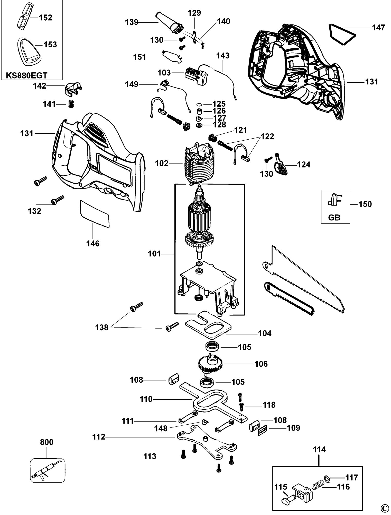 Black and decker online ks850 blade