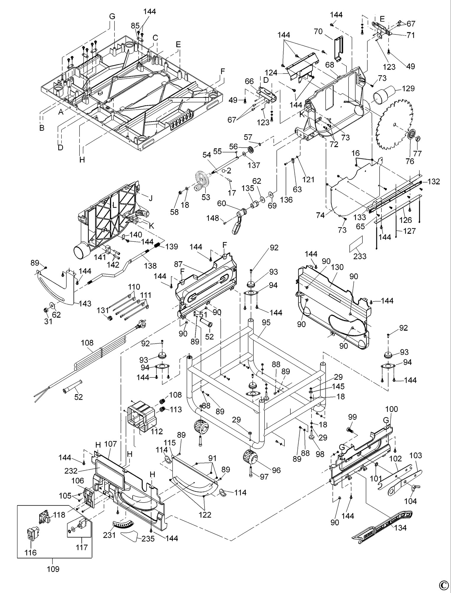 Dewalt dw745 deals table saw fence