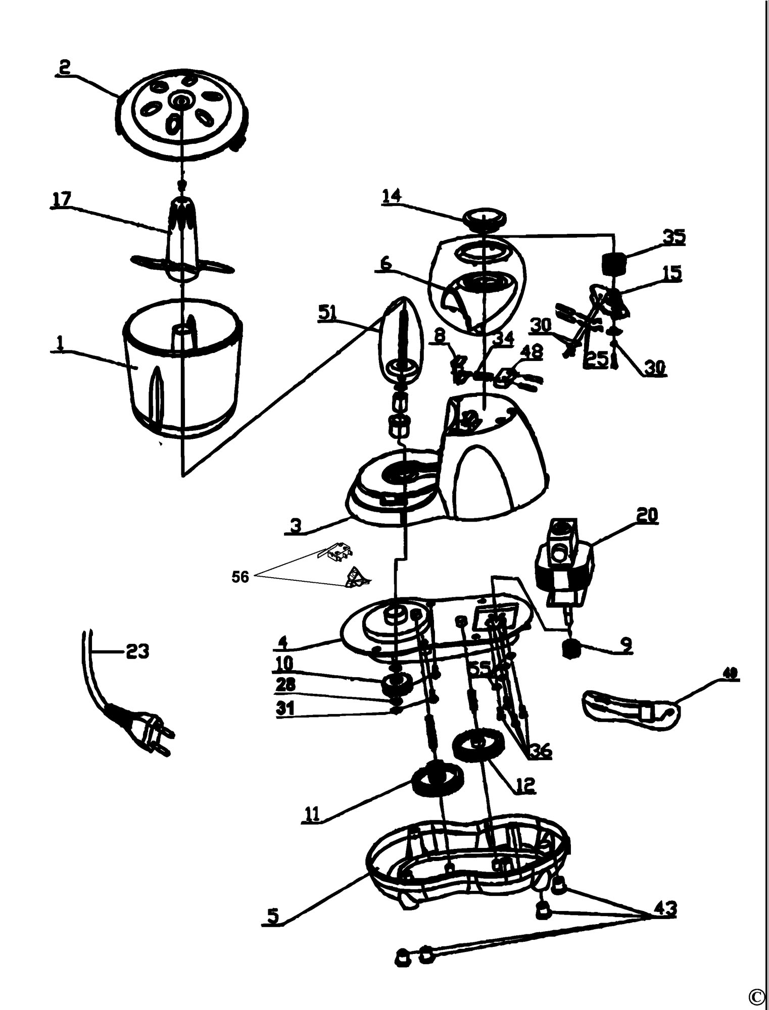 Black Decker Sc300 Chopper type 2 Spare Parts SPARE SC300