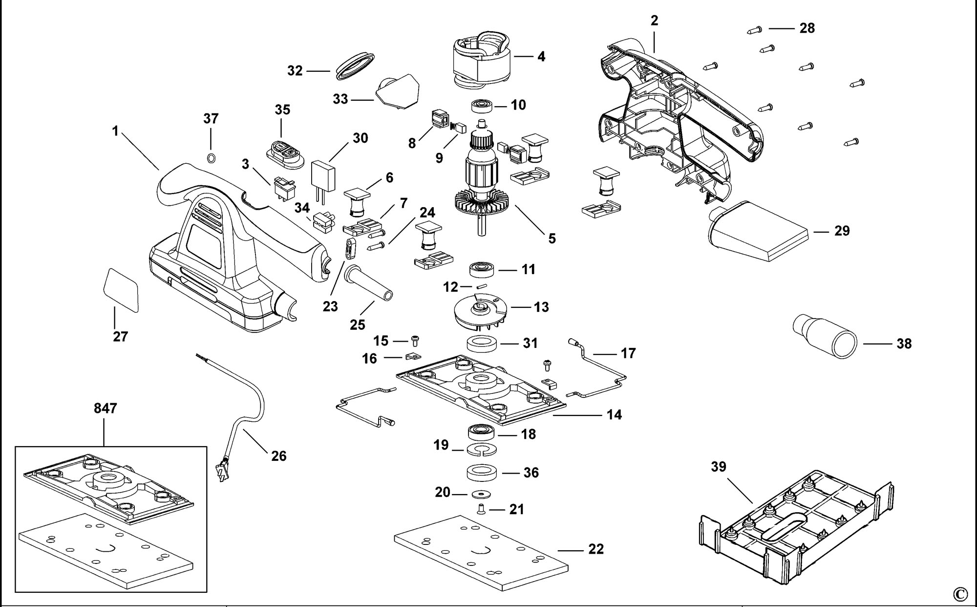 Image of Black & Decker KA197E orbital sander