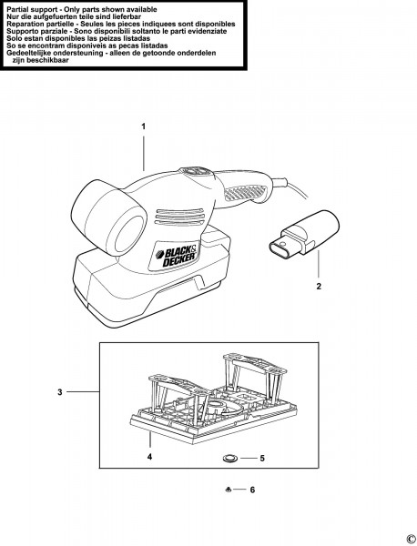 KA161 Type 1 Spares and Parts for Black & Decker KA161 SANDER (Orbital  Sanders) - Power Tool Spares