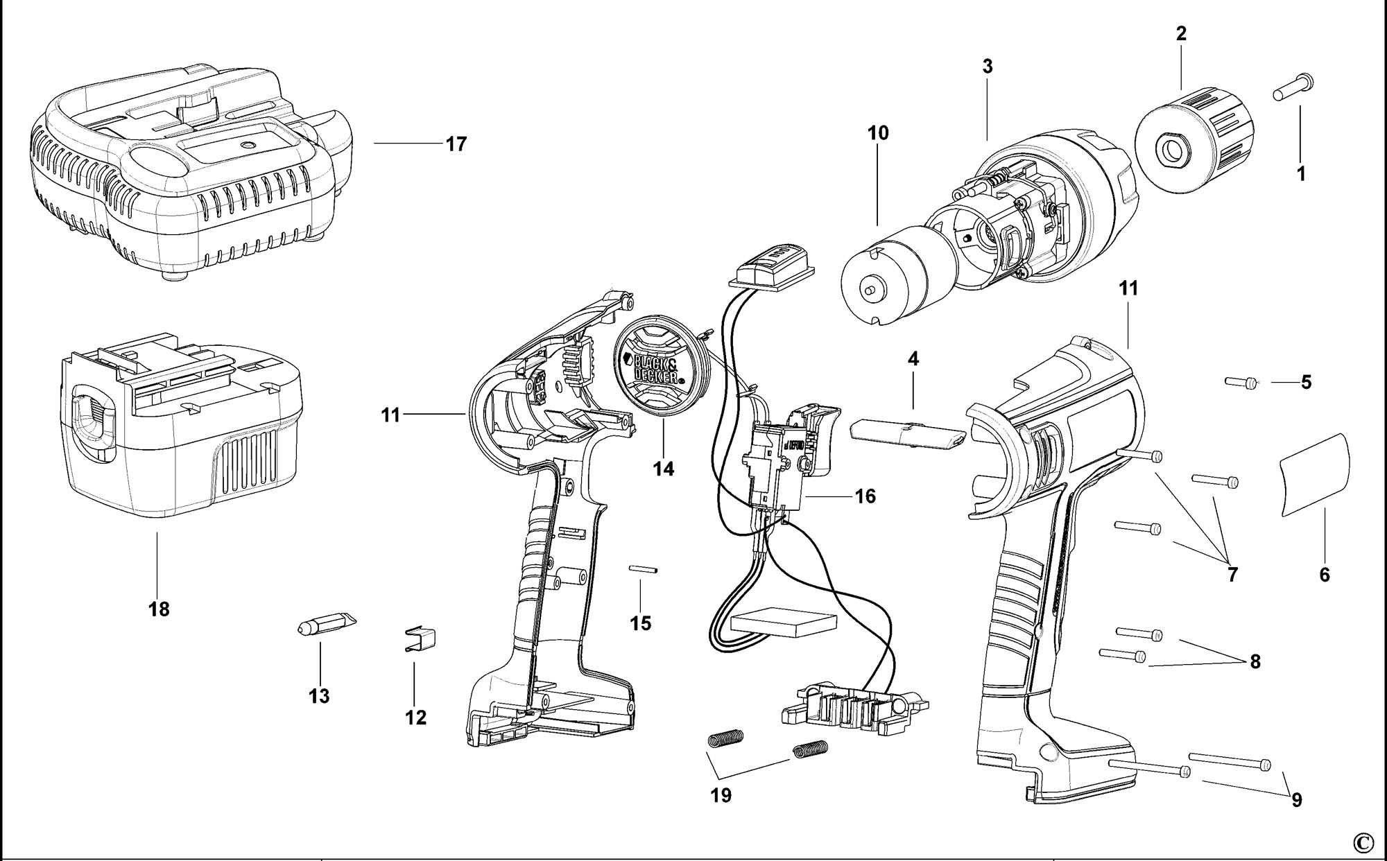 Image of Black & Decker PS18K cordless drill