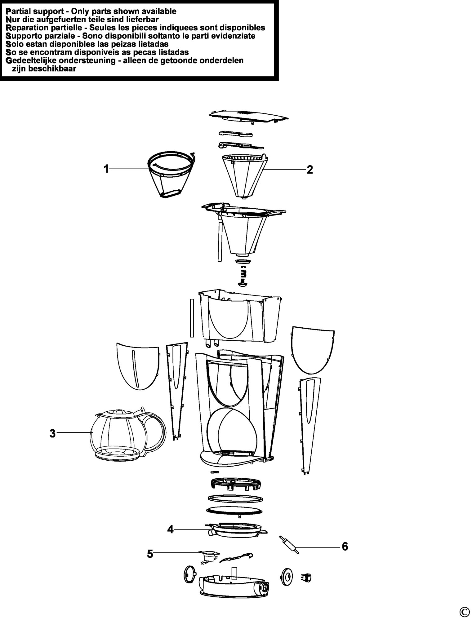 BLACK DECKER DCM80 COFFEEMAKER TYPE 1 Spare Parts