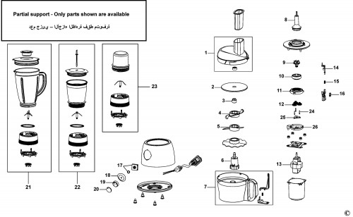 Black Decker Fx400bmg Chopper type 1 Spare Parts