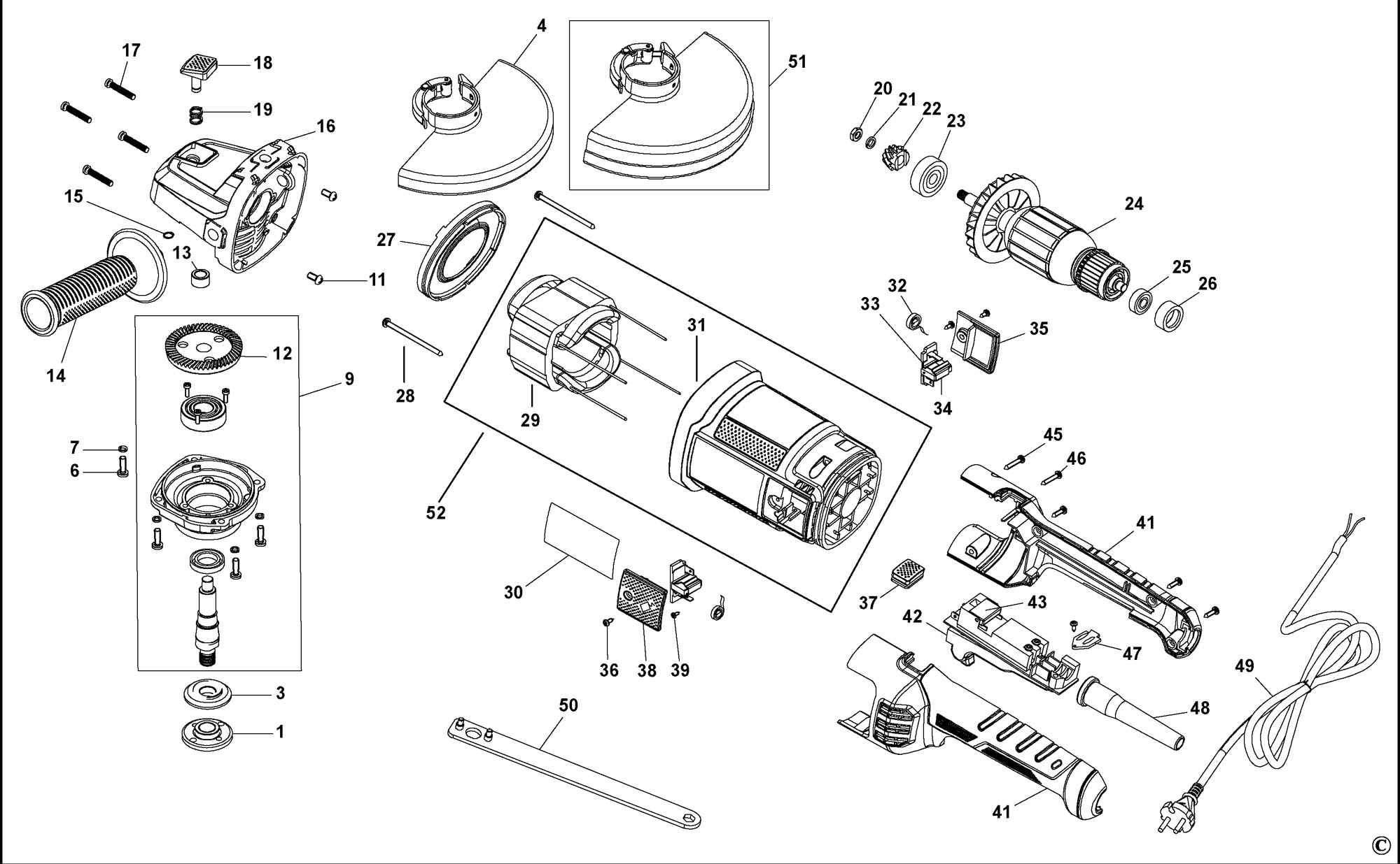 Image of Black & Decker BPGL2209 angle grinder