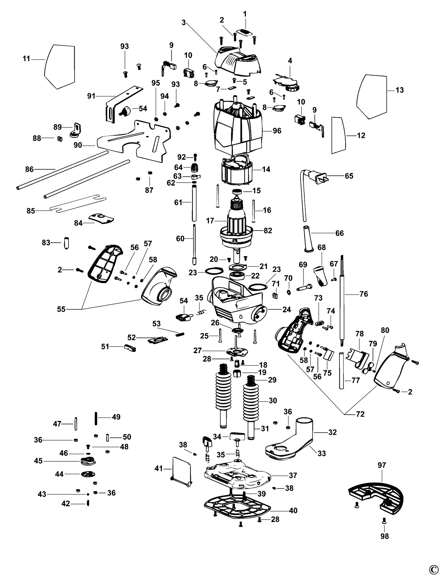 Stanley Strr1200 Router Attach (type 1) Spare Parts spare_strr1200/type ...