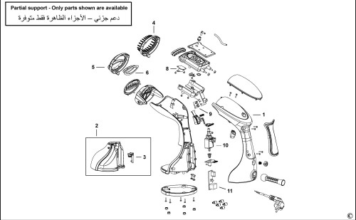 BLACK DECKER HST1200 STEAMER TYPE 1 Spare Parts