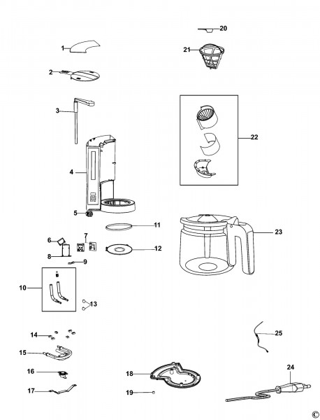 Black decker 2025 coffee maker parts