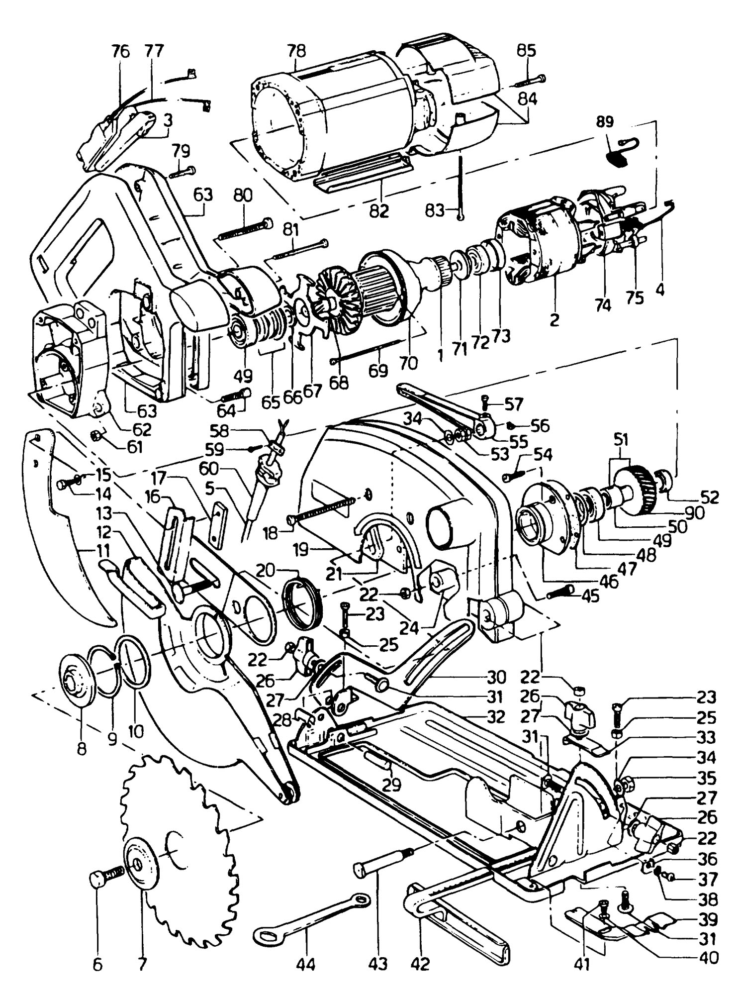 BLACK DECKER P3902 CIRCULAR SAW TYPE 1 Spare Parts