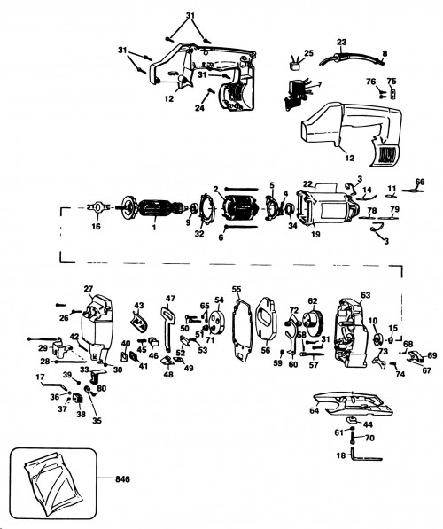 Black & Decker 3157 Jigsaw (type 100) Spare Parts SPARE_3157/TYPE_100 ...