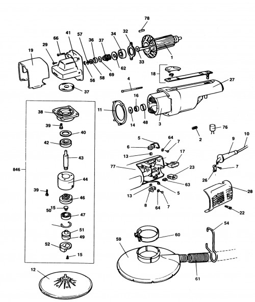 Type 1 - EU Spares and Parts for Black & Decker KA150K SANDER (Orbital  Sanders) - Power Tool Spares