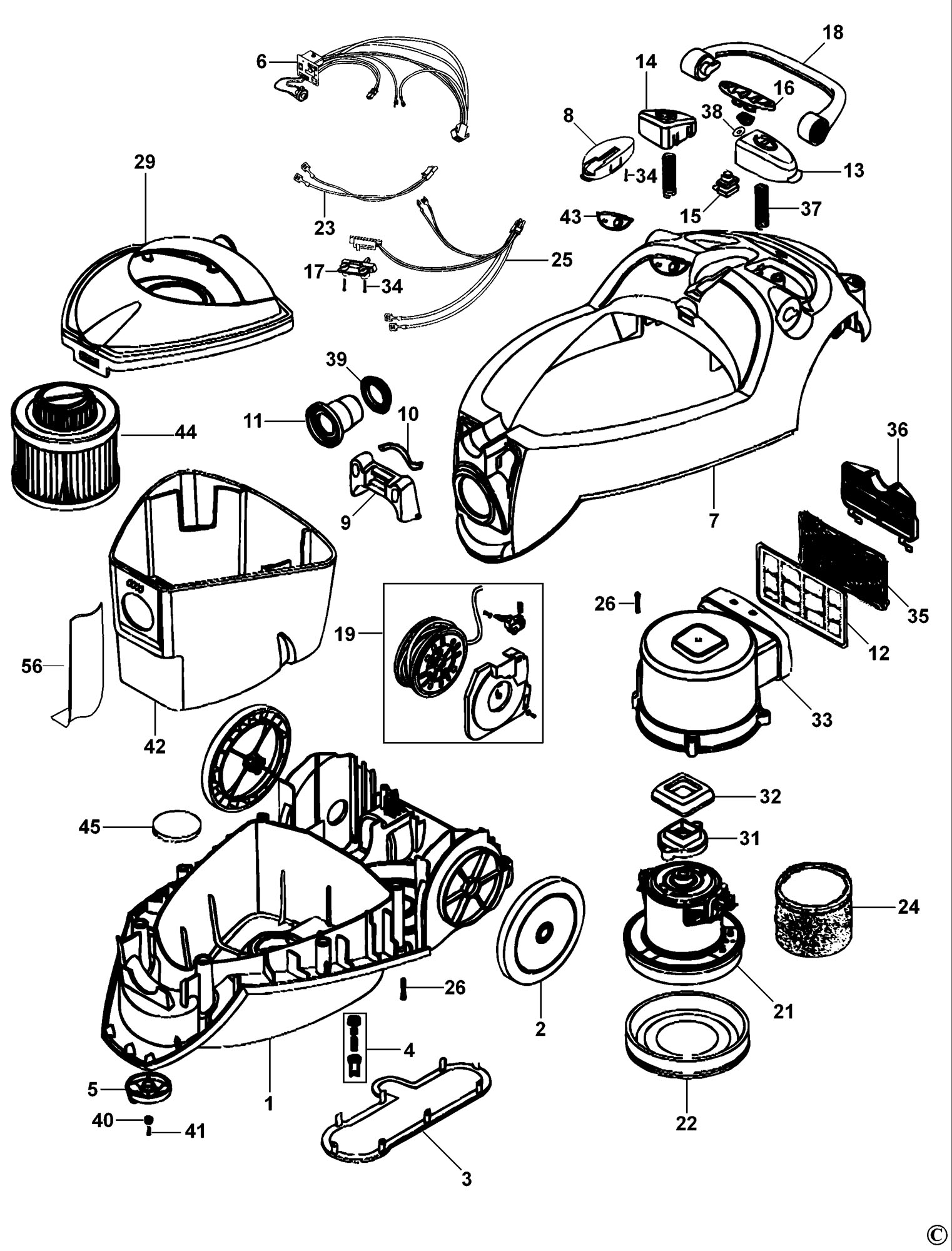 BLACK DECKER VL1840 VACUUM CLEANER TYPE 1 Spare Parts