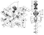 Draper PAUG44 06591 Petrol Fence Post Auger Spare Parts