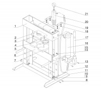 Draper HBP/10B 10582 tonne hydraulic bench press Spare Parts