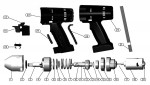 Draper CIW19NMH 13507 1/2\" Sq. Dr. Cordless Impact Wrench Spare Parts