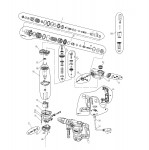 Draper SDSMAXHD1600E 56407 SDS MAX ROTARY HAMMER DRILL Spare Parts