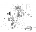 Draper D20IW400 20V Brushless 1/2\" Sq. Dr. Mid-Torque Impact Wrench Spare Parts