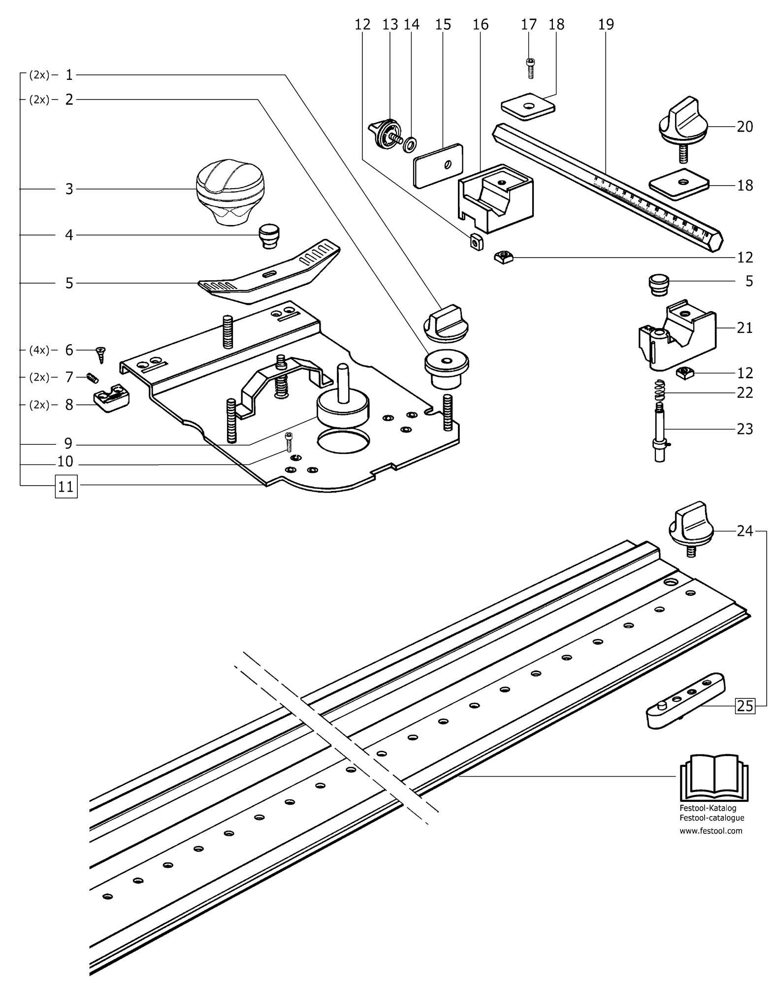 Festool 583160 Hole Drilling Set Lr32 Set Spare Parts SPARE_583160 from  Spare Parts World