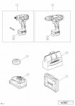 HITACHI CORDLESS COMBO KIT KC 10DFL SPARE PARTS