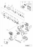 HITACHI CORDLESS IMPACT WRENCH WR 18DBAL2 SPARE PARTS