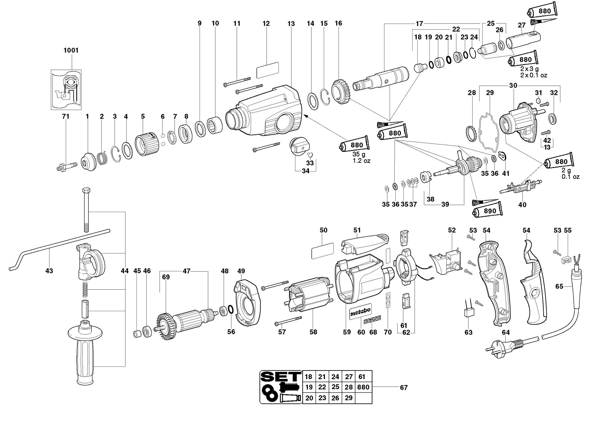 Image of Metabo BHE 20 SP hammer drill